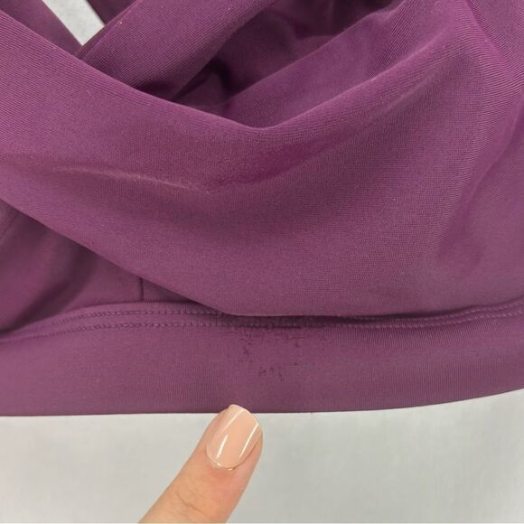 Athleta Women’s 34B/C Dark Purple Burgundy Bra Halter Crossback Underwire - Picture 6 of 7